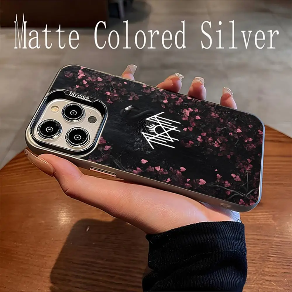 SLEEP TOKEN – Even In Arcadia Handyhülle Matt farbige silberne Handyhülle für iPhone 16 15 14 Pro 13 12 Plus 11 Luxushülle