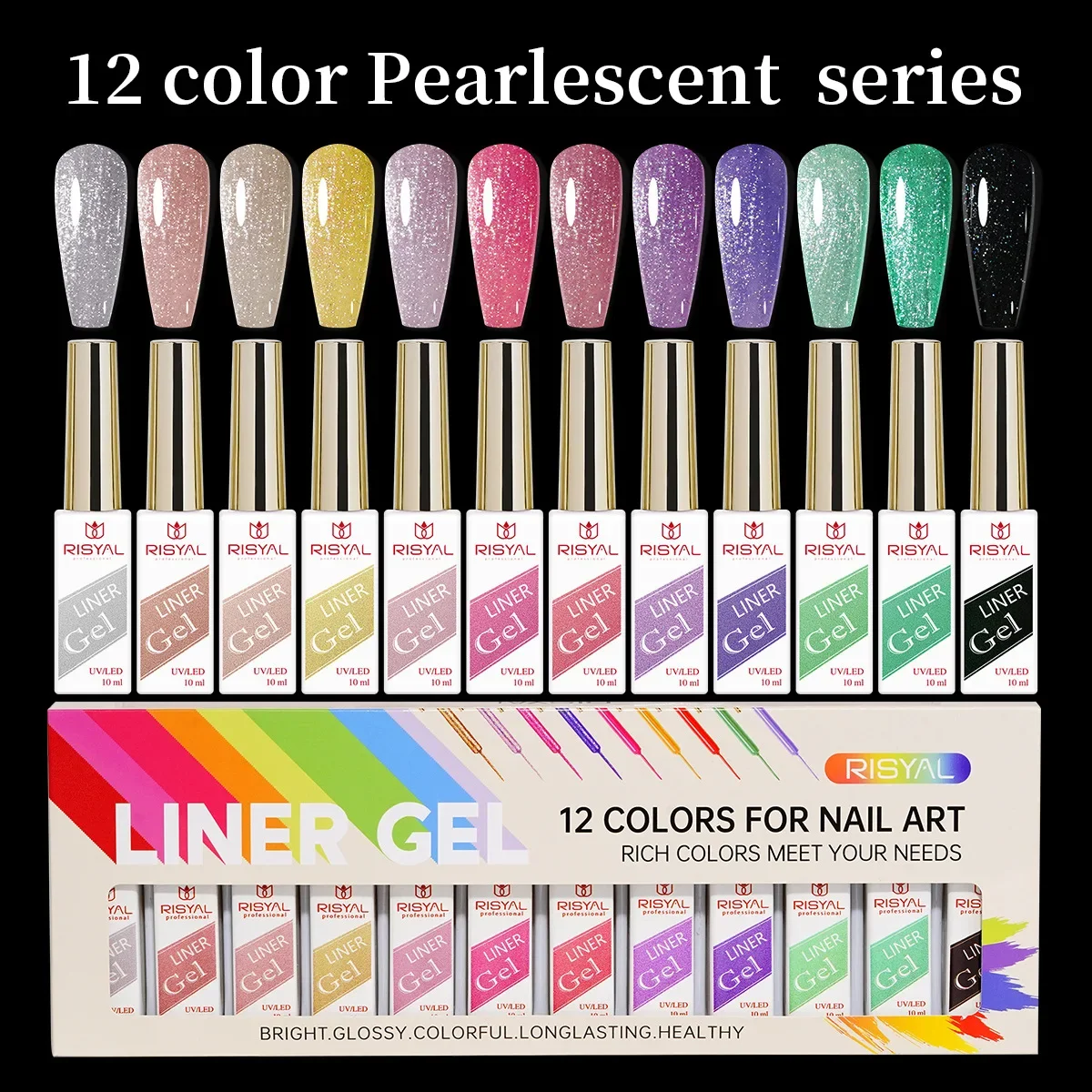 

10ml Liner Gel Nail Art Polish 2in1 Ultra-fine Brush Head French Pull Line Graffiti Painting Stripe Design Line Gel Varnish DIY