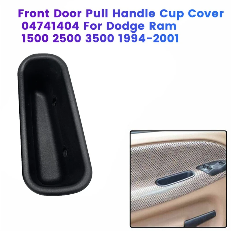 1Pair Front Door Pull Handle Cup Chassis 04741405 04741404 For Dodge Ram 1500 2500 3500 1994-2001 Armrest Handle Cover