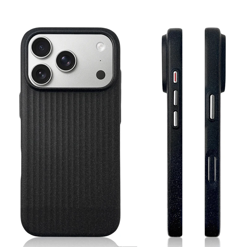 

Matte Sand Texture Corrugated Magnetic Phone Case for iPhone 16 17 Pro 17 Pro Max Shockproof Wireless Charging Protective Cover