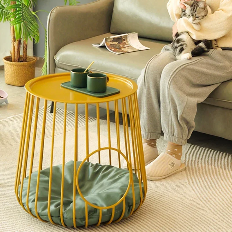 Large Cats Basket Indoor for Sleeping Tea Table Double-use Washable Cats Basket Thermal Katten Mandje Bed Pet House Supplies