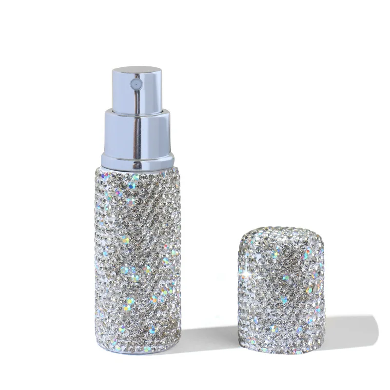 10ml Portable Mini Diamond Refillable Perfume Bottle Spray Pump Empty Cosmetic Containers Atomizer Sample Vials For Travel