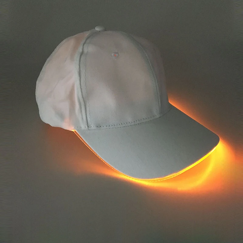 Trendy Light Up Glowing Baseball Hat LED Luminous Hip Hop Rap Cap DJ Dance NightClub Bar Party Props Neon Hiphop Hat Supplies