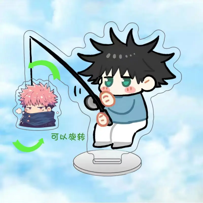 

Anime Jujutsu Kaisen Itadori Yuji Fushiguro Megumi Cosplay Spin Standing Sign Acrylic Cute Q Version Ambitus