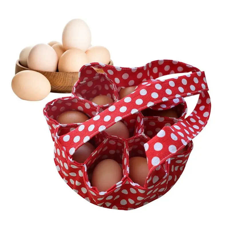 

PortableEgg Collection Basket with 9 Pouches Tote Bags Bulk Baskets Hen Egg Collecting Handbag for Farmhouse Garden