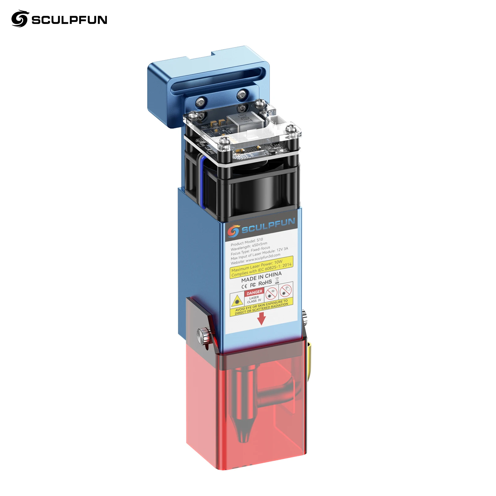 SCULPFUN S10 Engraving Laser Module 10W  Air Assist Pump High Density Laser Beam 30L/Min Laser Air Compressor for Laser Engraver