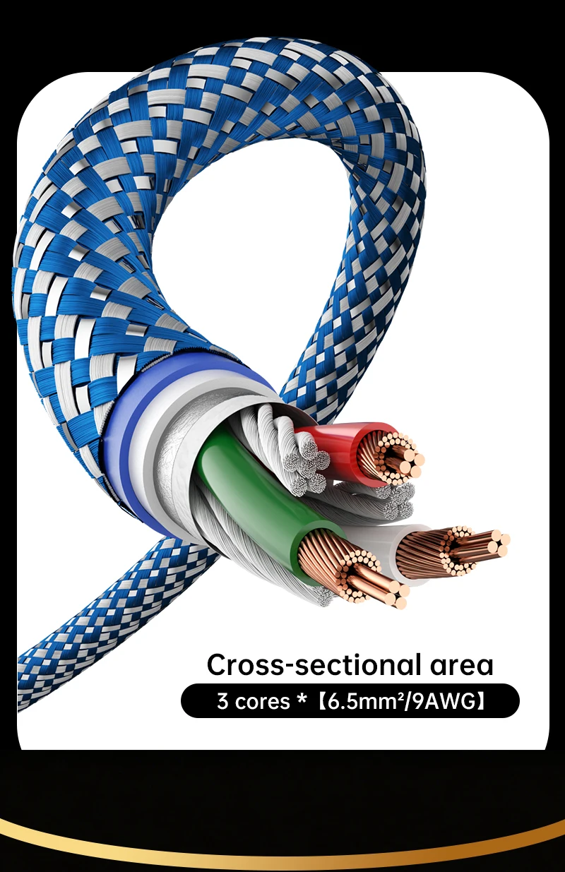 Serost Star HiFi-Audiokabel aus sauerstofffreiem Kupfer mit US-, EU- und AU-Stecker auf C13-Stecker für CD-Player, DAC, Front- und Endstufenverstärker, Lautsprecher. – Detail 5
