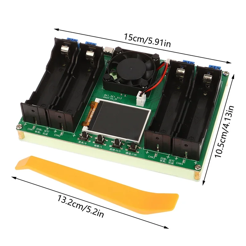 4-Kanal 18650 Lithium-Batterie Kapazitätstester Modul Digital 18650 Batterie Power Detector Tester Modul Typ-C-Schnittstelle