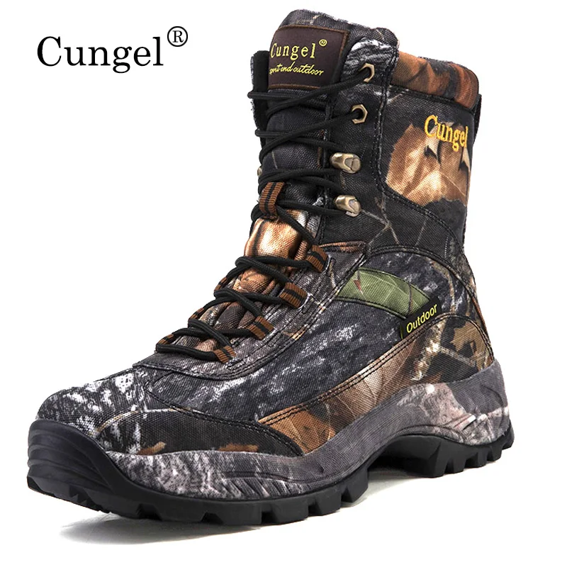 CUNGE Outdoor Tactical Sport Men\'s Shoes Waterproof Hiking Shoes Male Outdoor Winter Hunting Boots Mountain Shoes Men Army Boot