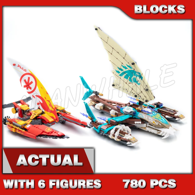 780pcs Island Shinobi Catamaran Sea Battle Rumble Thunder Keepers Separate Boat 60040 Building Block toys Compatible With Model