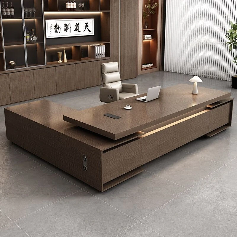 

Light luxury chairperson desk, office president manager supervisor desk