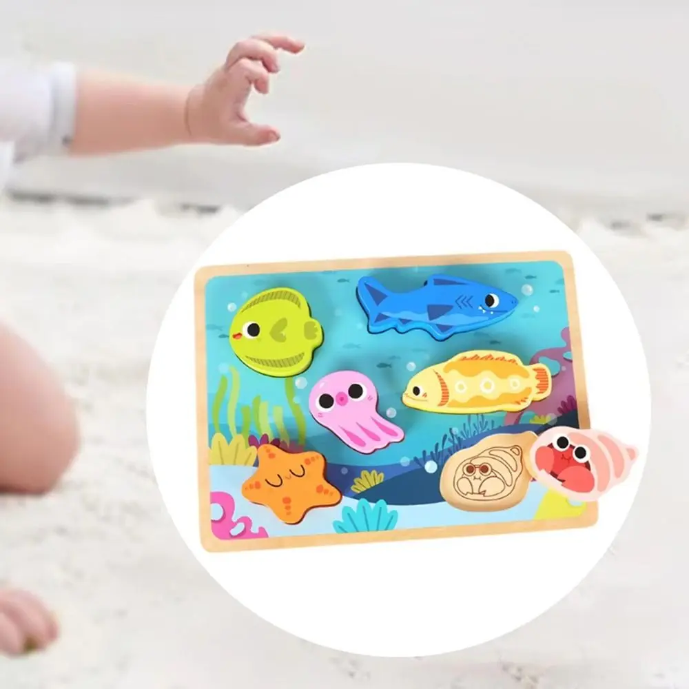 Puzzle Board Wooden Toys 3D Puzzles Pattern Cognitive Interactive Shape Matching Board Game DIY Logical Thinking