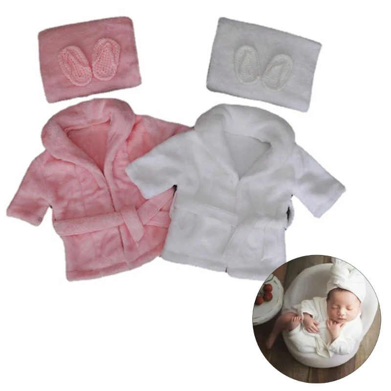 Baby Plush Robe Sleepwear Boys Girls Autumn Winter Clothing Long Sleeve Bathrobe