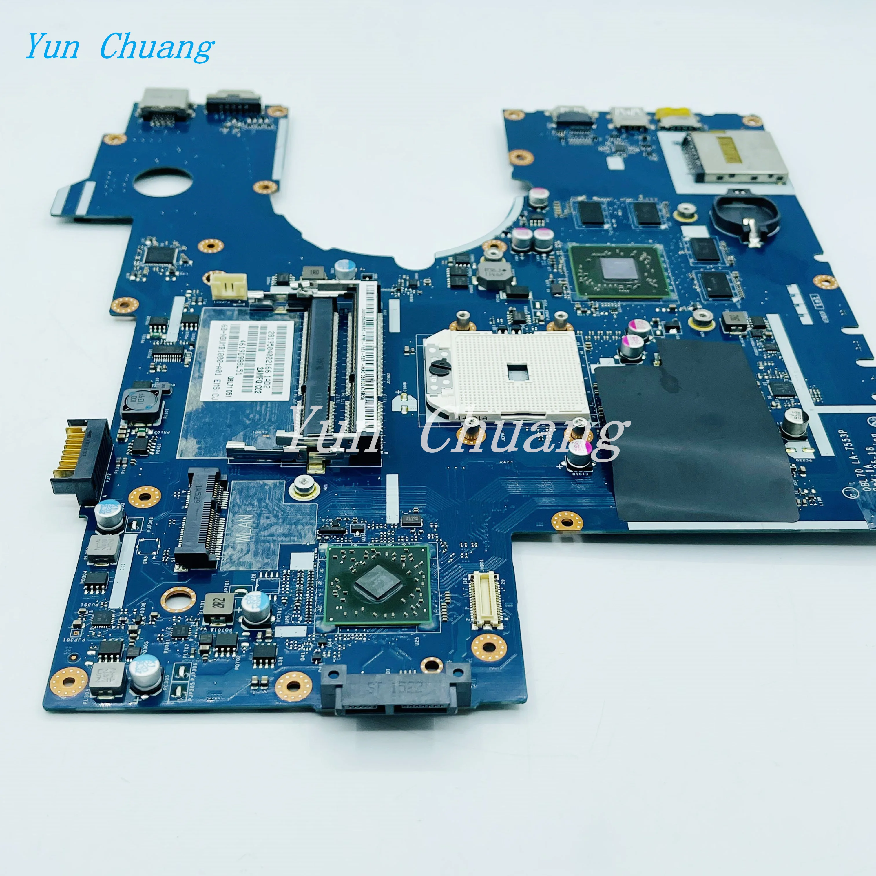 Imagem -05 - Laptop Motherboard Mainboard para Asus K73t K73ta X73t K73tk K73t Motherboard Hd7670m 1g Gpu Ddr3 Qbl70 La7553p R73t