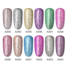 Gel Nail Polish with Glitter and Top Coat Set #3