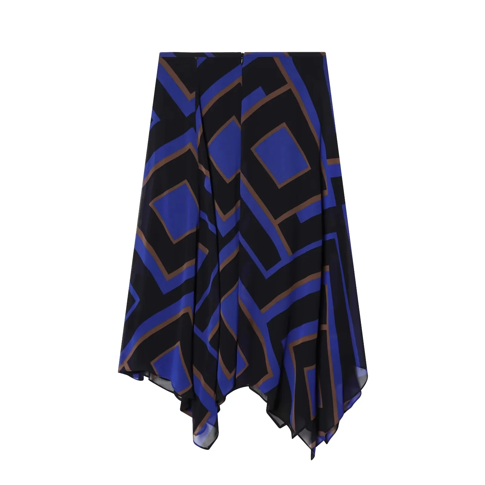 

Повседневная элегантная женская юбка KONDALA с принтом, на молнии, асимметричная, длинная, свободного кроя, модная, весна-лето 2026, для отпуска