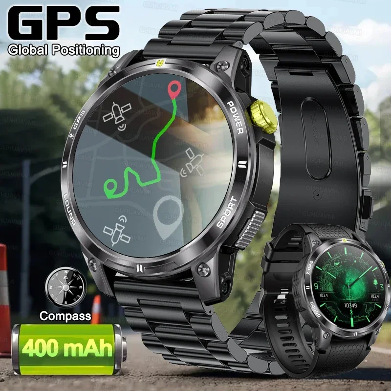 

Outdoor Professional GPS Trajectory Smart Watch 1.5" HD Screen Waterproof Watches Bluetooth Call Smartwatch Men For Android