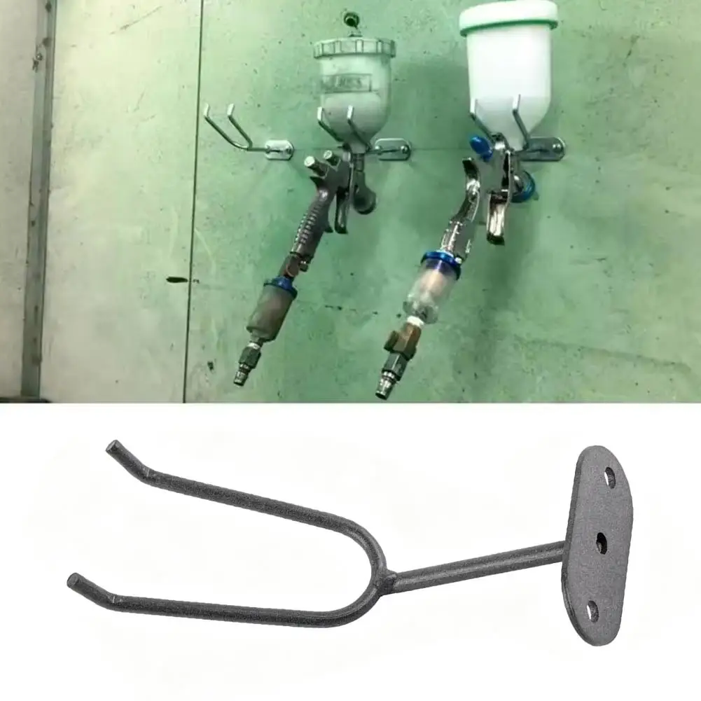 Spray Gun Holder Wall Mount Bracket Metal U-Shaped Paint Gun Stand Stable Storage Rack For Workshop Garage Tool Organizer