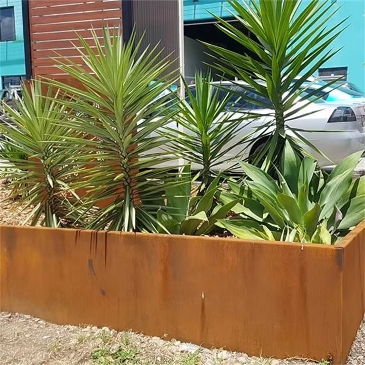 Corten Steel Rusty Decoration Planter Rust Steel Flower Pot for Flower Shop