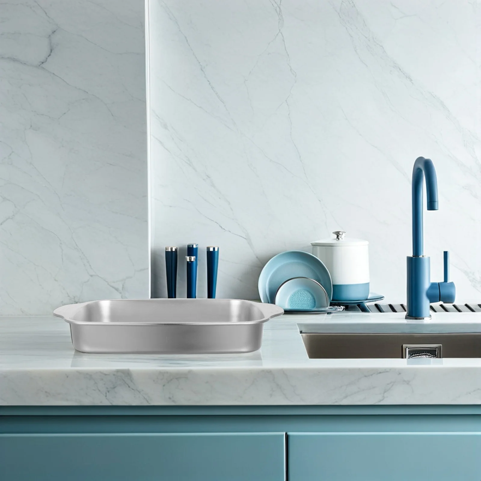 

316L Stainless Steel Rectangular Baking Pan Nonstick Roasting Tray for Lasagna Bbq Roaster Grill Fish Chicken Vegetable Heavy