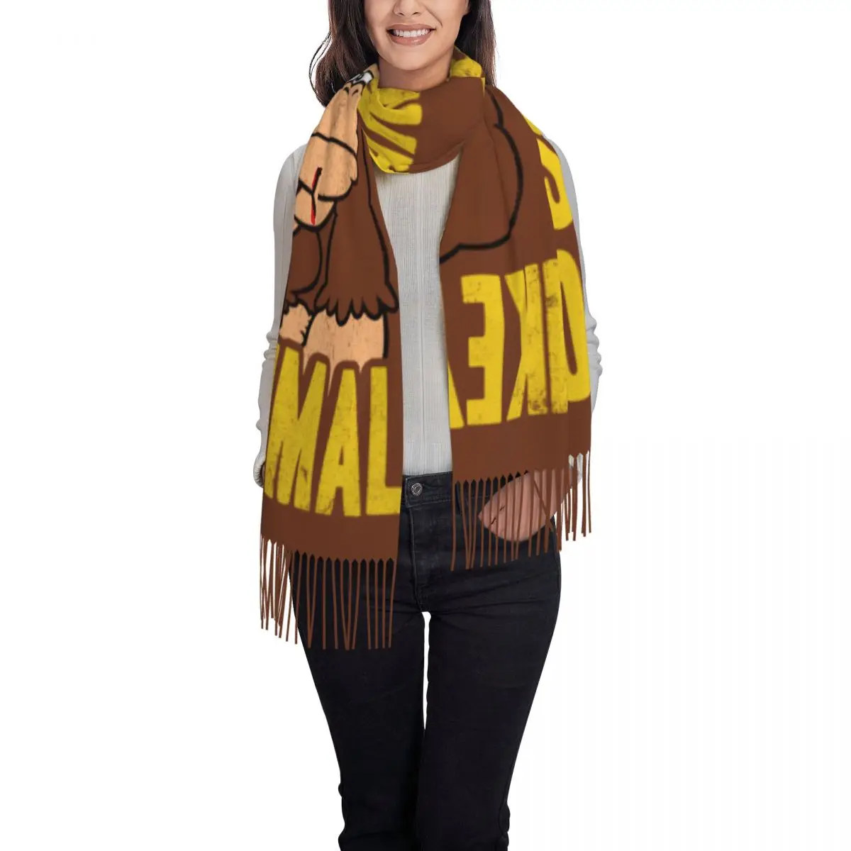 Custom Print Donkey Is My Spirit Animal Scarf Men Women Winter Warm Scarves Video Game Shawl Wrap