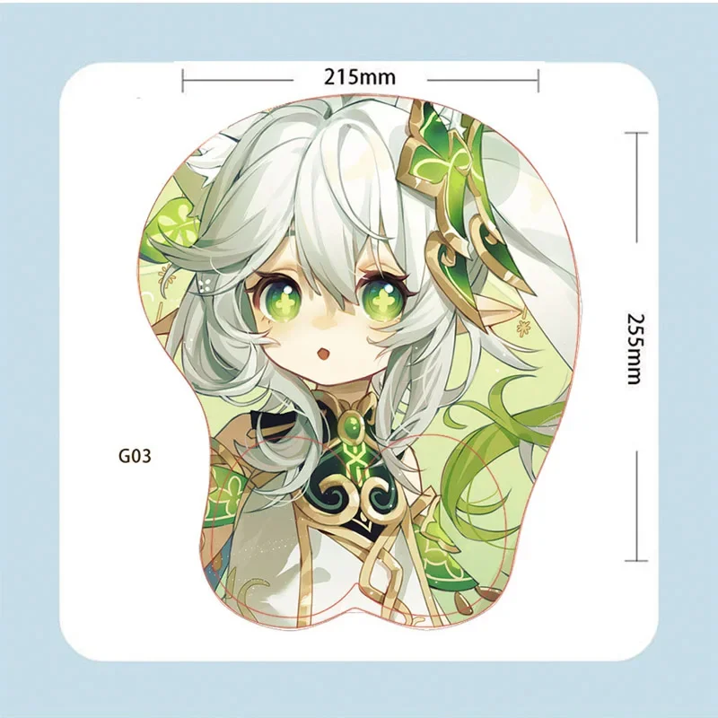 GS Impact Anime Game Cos Blessed One of Wisdom Nahida Cute and Comfortable 3D Wrist Protector Silicone Mouse Pad