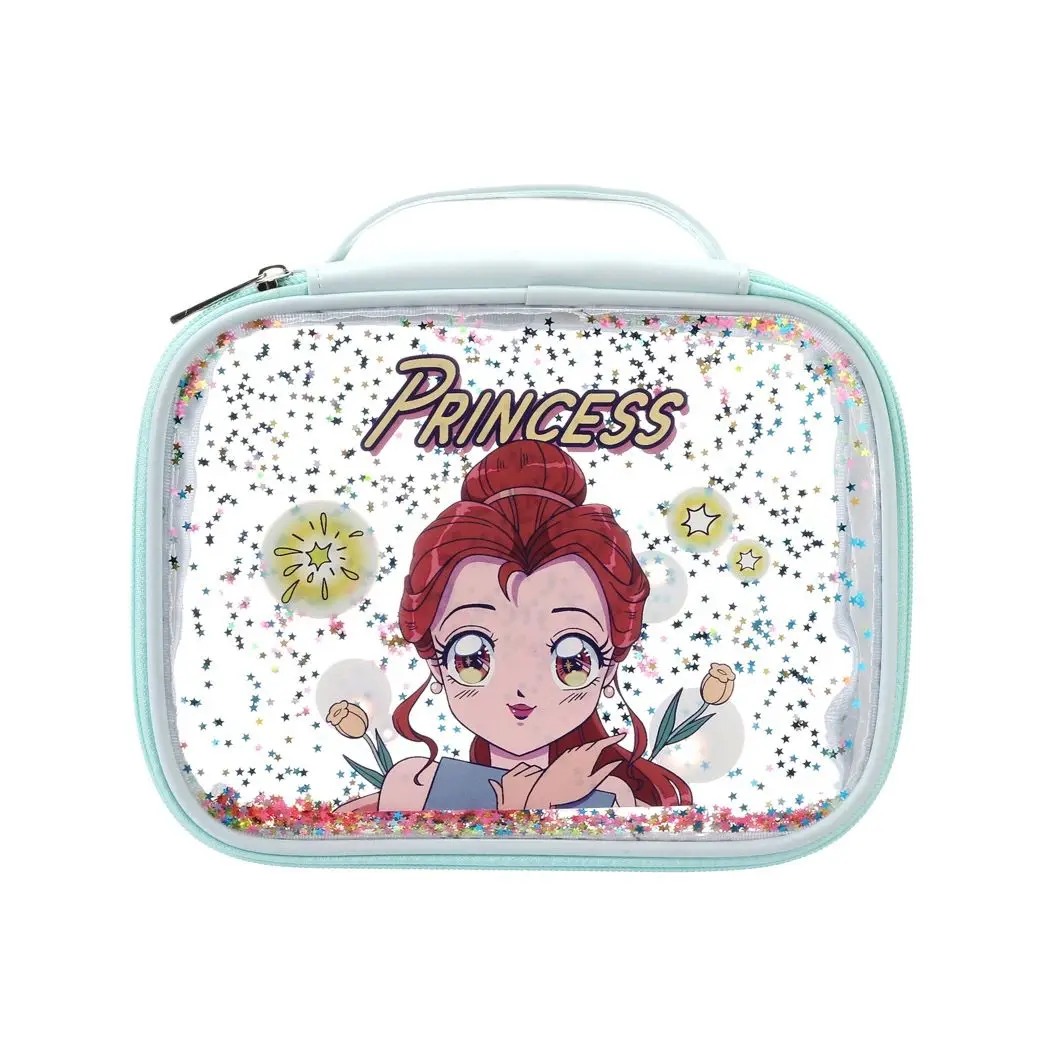 MINISO Disney Fantasy Princess Series Quicksand Hand Makeup Bag Snow White Toiletry Bag Girl Princess Gift