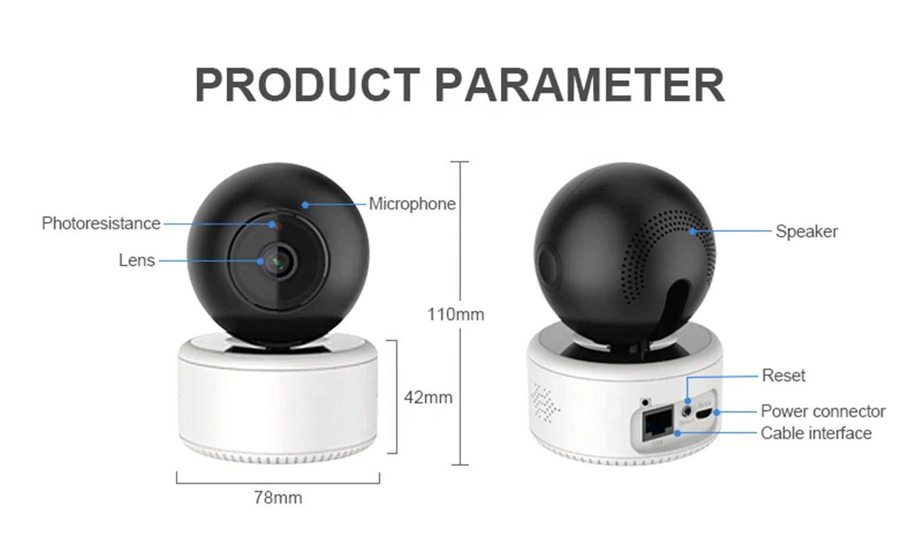 1080P 1536P Home Telecamera Indoor Two Way Audio Pan Tilt CCTV WiFi Camera 3MP Pet Baby Monitor