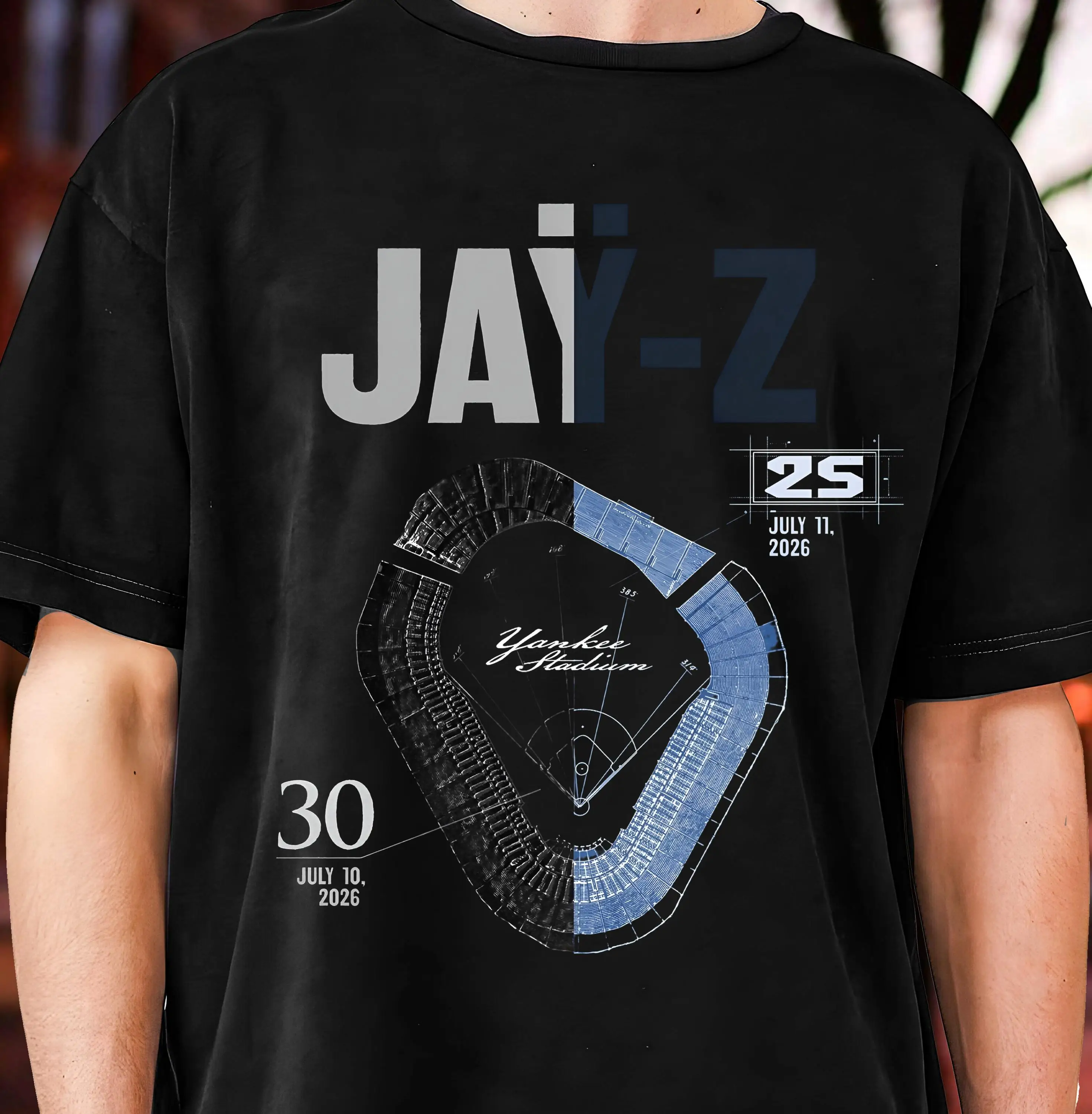 Streetwear Brand T Shirt - Jay-Z Yankee Stadyumu 2026 Grafik Tişört