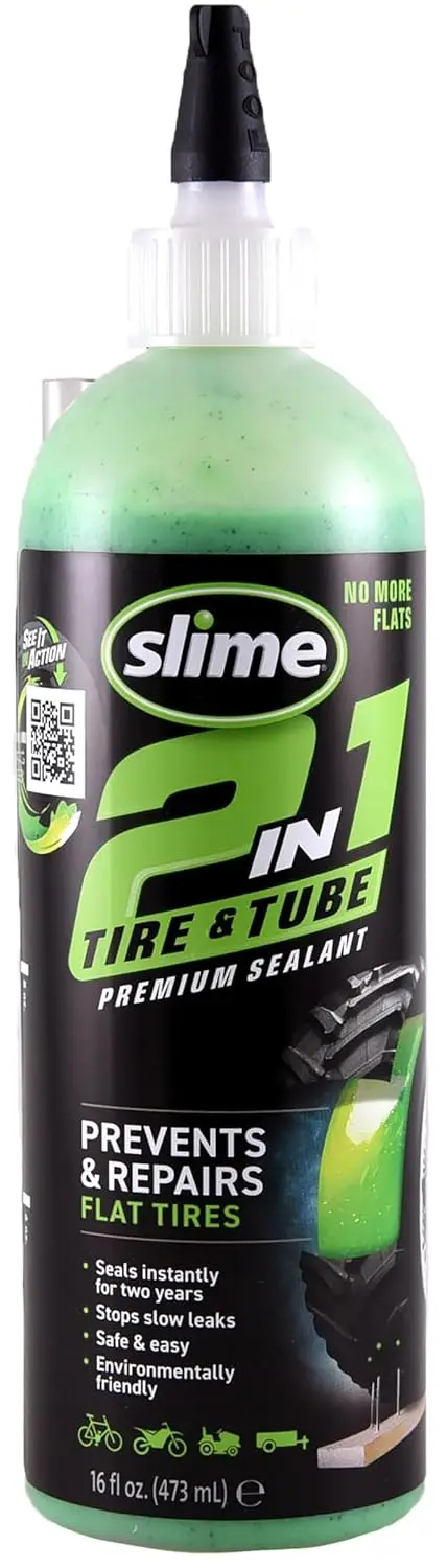 

2-in-1 Tire & Tube Sealant: Prevent & Repair Punctures, Non-Toxic, 16oz