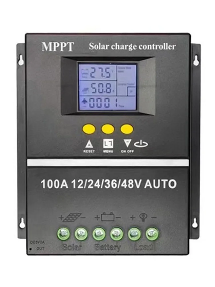 100A MPPT الشمسية جهاز التحكم في الشحن منظم ذكي شاشة الكريستال السائل لوحة طاقة شمسية منظم 12 فولت 24 فولت 36 فولت 48 فولت للوحة طاقة شمسية #6