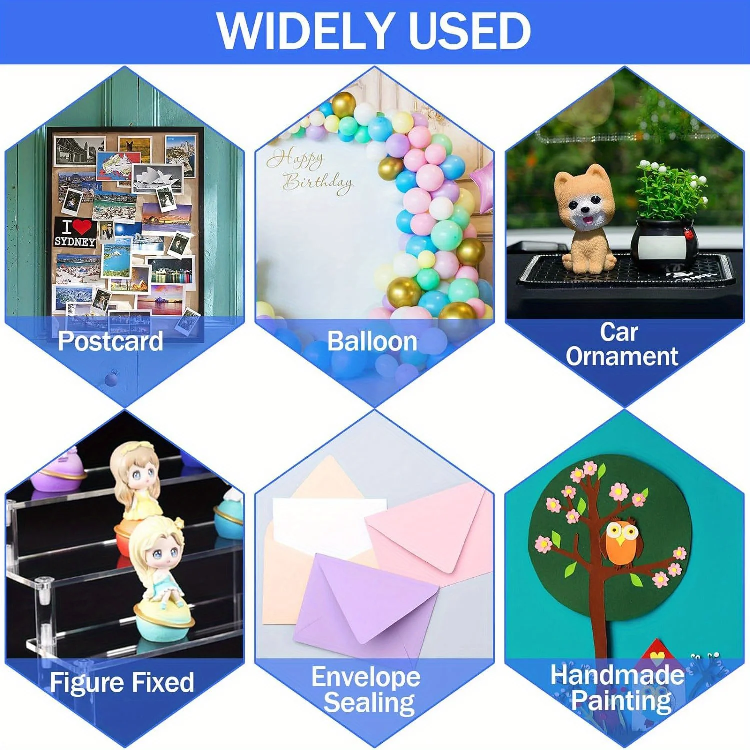 300pcs Mounting Putty Clear Double Sided Gel Removable Sticky Dots for Balloons Crafts Festival Party Hanging Home Office De