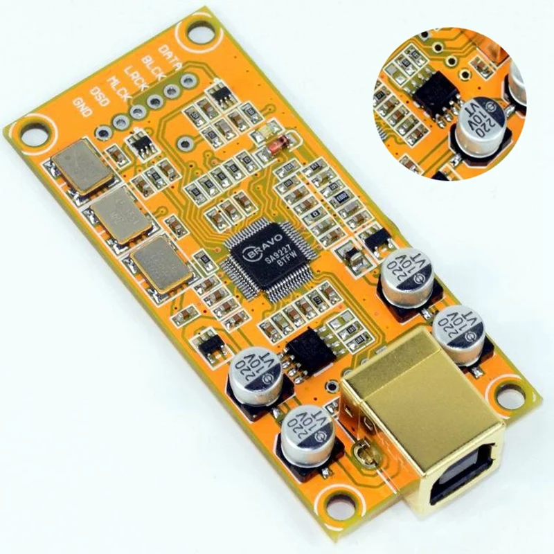 YJ00401 - SA9227 384K 32Bit DAC Daughter Card Support DSD256 Output Can Choose Native Or Dop