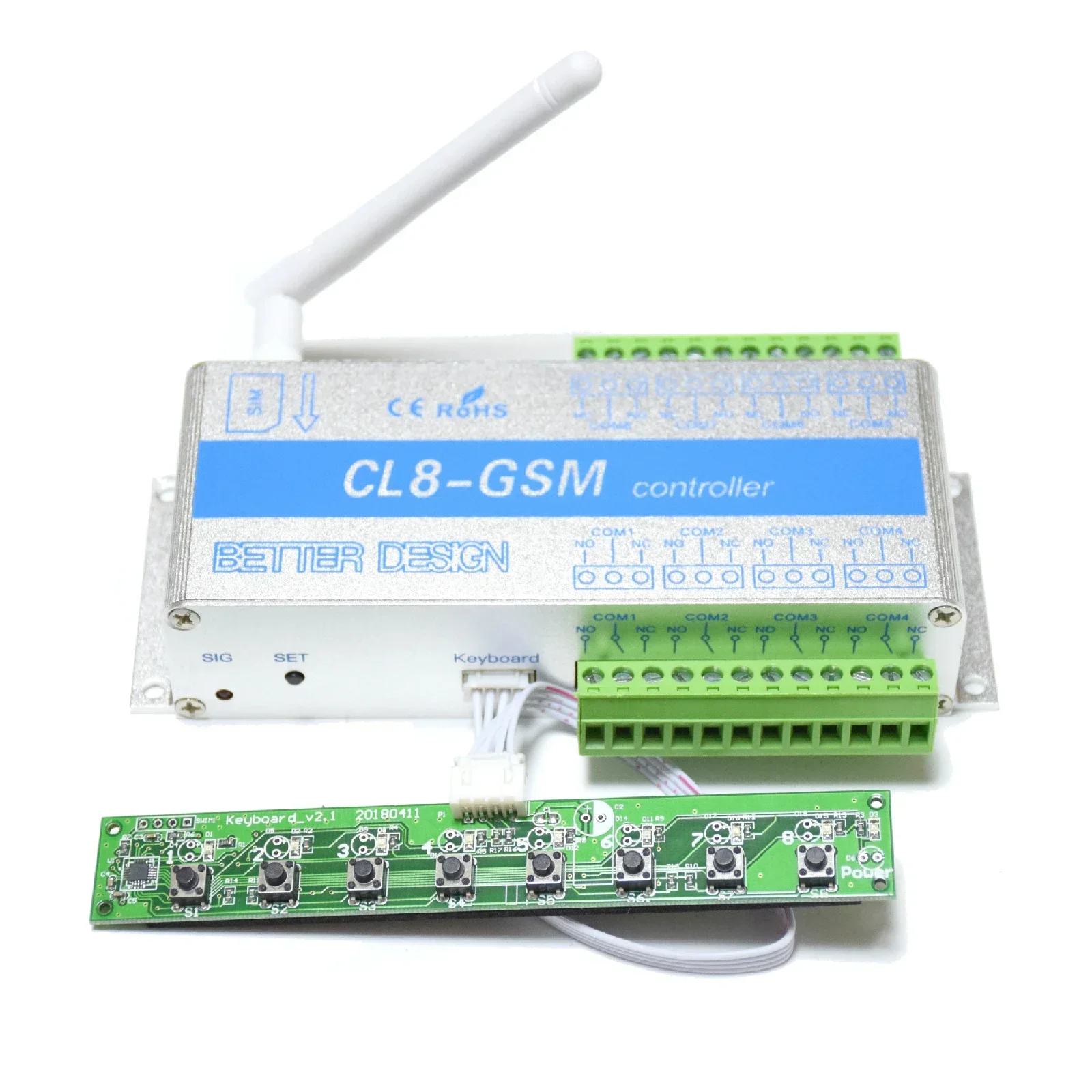 ANPWOO 8 قنوات التتابع CL8-GSM SMS GSM APP وحدة تحكم عن بعد لاسلكية تشغيل/إيقاف التبديل لمشغل فتح باب البوابة