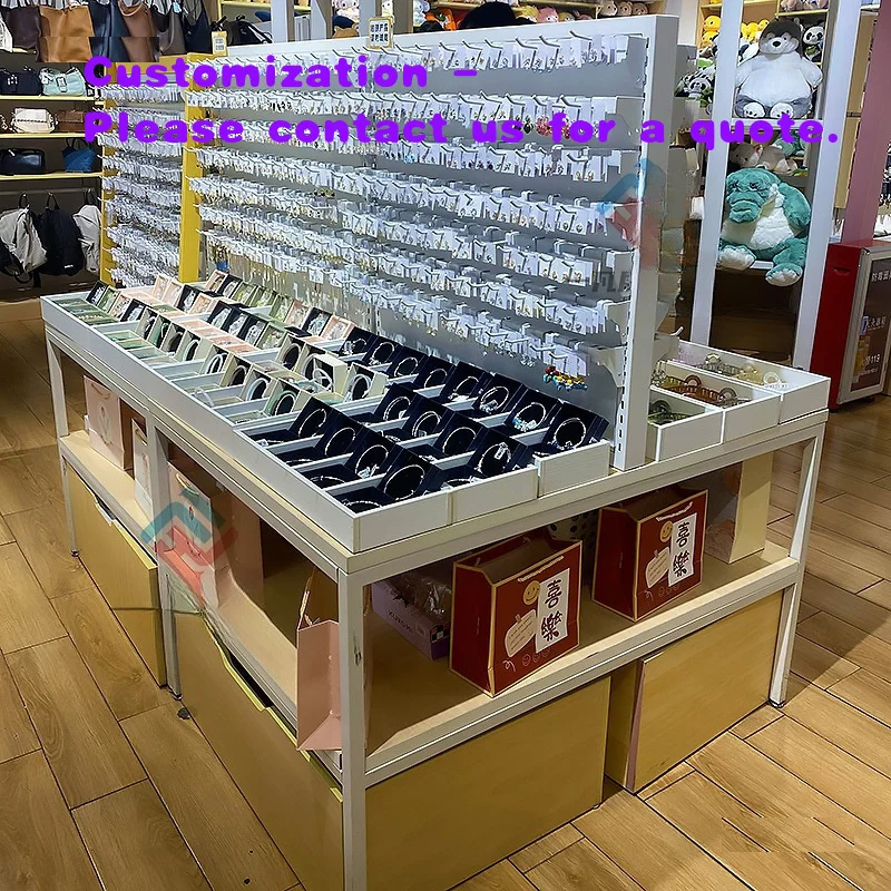 custom.Custom Jewelry Island Cabinet Shelves Display Shelves Handmade Headbands Earrings Hair Clips Stationery Grocery