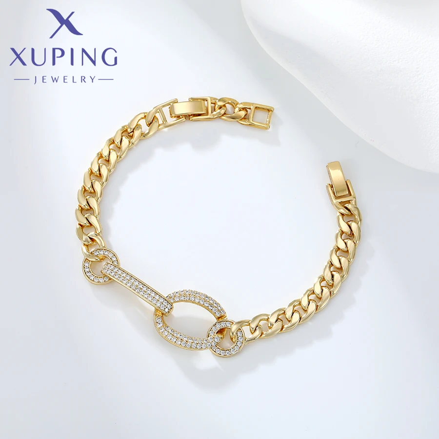 Xuping Schmuck Charm Heißer Verkauf Trendy Gold Farbe Überzogene 19 cm Hand Kette Armband für Frauen Mode Exquisite Geschenk X000925432 – Detail 12