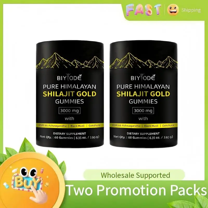 

【BIYODE】Shilajit Fulvic Acid Gummies 3000mg 60 Gummies, Energy Daily Defense Vegetarian Supplement