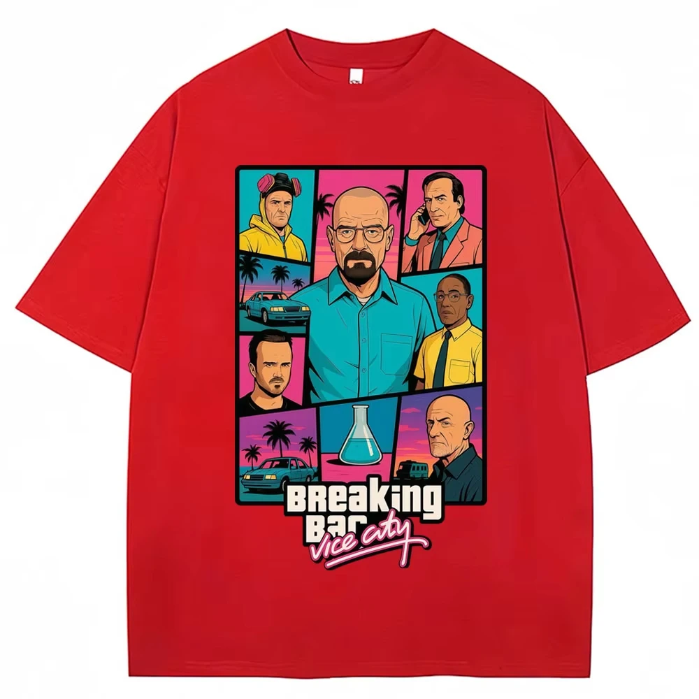 Breaking Bad Heisenberg Better Call Graphic T Shirt Men Women Fashion Vintage Short Sleeve Oversized Cotton Casual T-shirts Gift