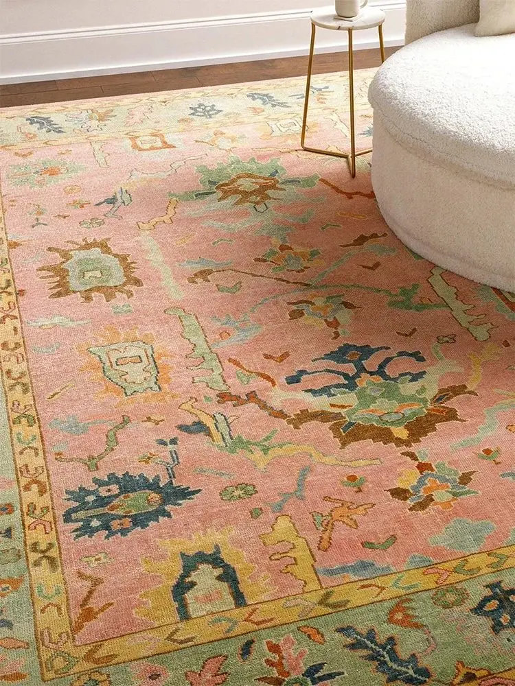 VIKAMA CLASSIC STYLE ULTRA FINE YARN RUG - سجادة فرنسية عتيقة لغرفة المعيشة قابلة للغسل في الغسالة، سجادة بجانب السرير داخلية غير قابلة للانزلاق #5