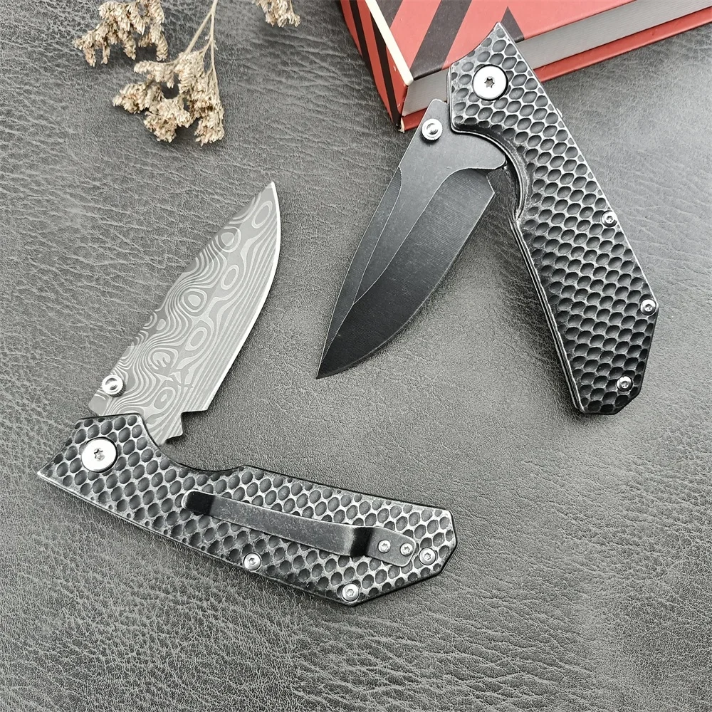 Strider Pocket Folding Knife Stainless Steel Handle Tactical Outdoor Hunting Knives Rescue Survival Portable Multifunction Knife