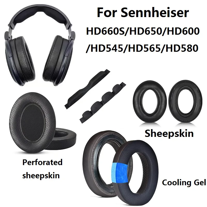 Upgraded Ear Pads For Sennheiser HD660S/HD650/HD600/HD545/HD565/HD580 Headphones Ear Covers Earmuffs Ear pillow headband cushion