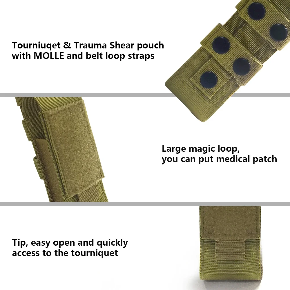 البلاستيك عاصبة حامل الأكياس مول النايلون للصدمة EMT المقصات حقيبة التخزين EDC حزام مصباح يدوي الحافظة #4