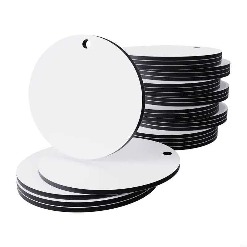 

896A 30Pieces Sublimation Blank Pendants MDF Sublimation Pendant
