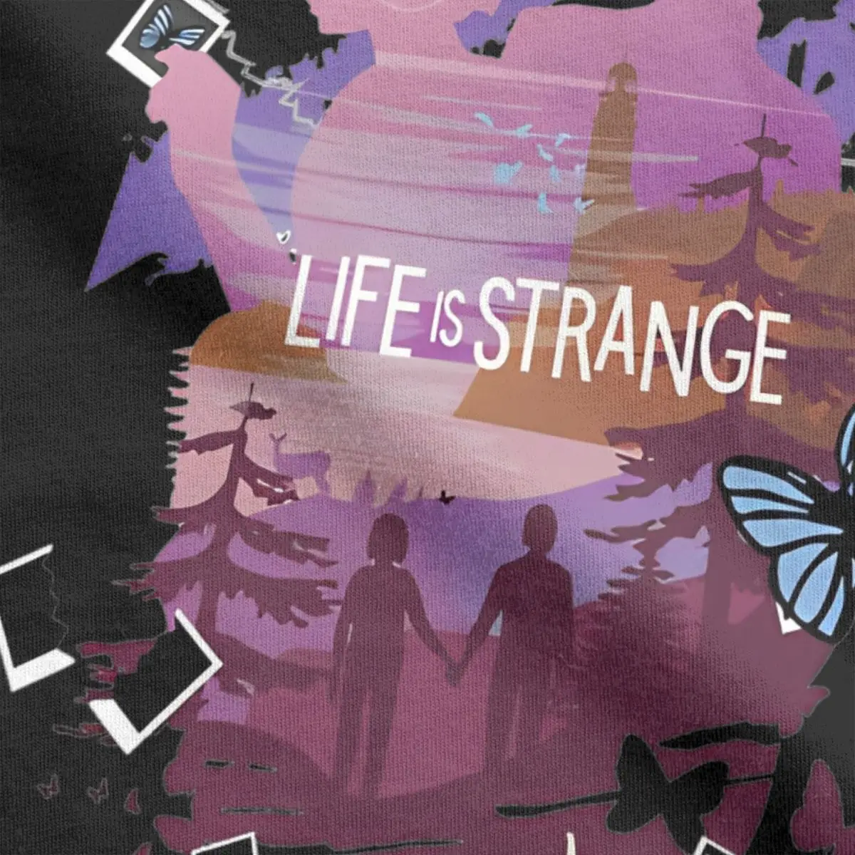 Life Is Strange Max And Chloe T-Shirts Men What If Anime Game Novelty Tee Shirt Round Neck Short Sleeve T Shirt Plus Size merch