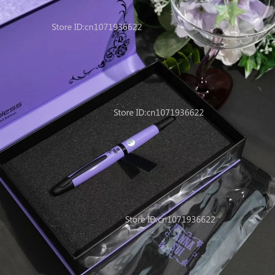 Smooth Japan PILOT Limited Purple AnnaSui Capless Fountain Pen 18K Gold Nib Auminum Metal Student Business Writing Gift Pen