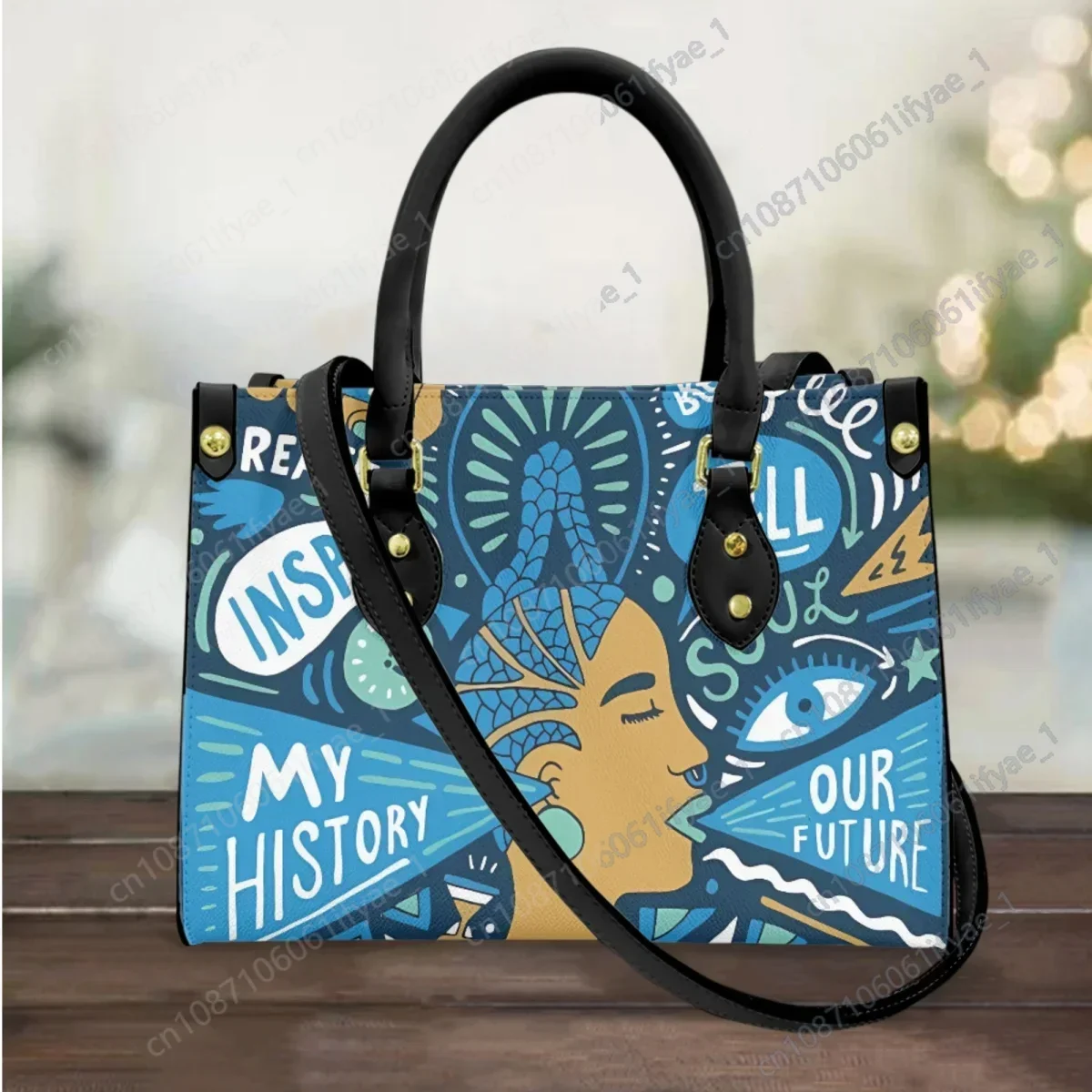 

African Black Cultural Printing PU Leather Clutch Handbags Gift Fashion Elegant Shoulder Bag Vimtage Small Girls Cross Body Bags