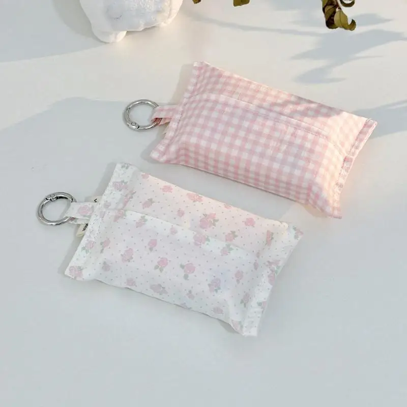 Koreanische, niedliche, handgefertigte Mini-Tasche mit Polka-Dot-Muster und Spitze, hochwertiges Aussehen, tragbar, ideal für die Aufbewahrung und zum Aufhängen. – Detail 3
