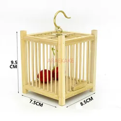 Grasshopper cage made of large solid wood, bamboo weaving, children's pure handmade classic style called chirping insects