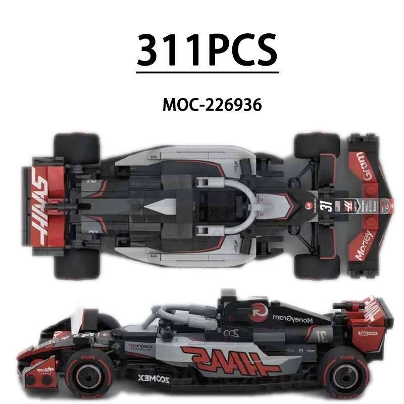 

MOC-226936 Racing Car Building Blocks 8-Grid Car VF-25 with Stickers 311PCS Birthday Gift Christmas Toy Gift
