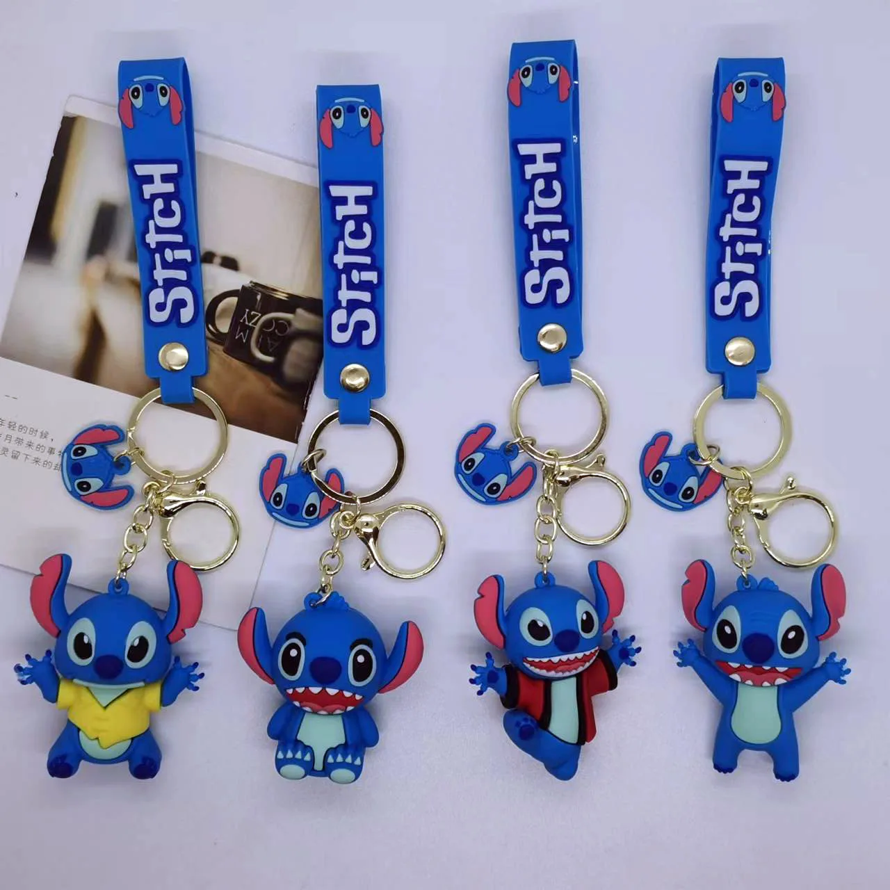 

Cross Border Creative Cartoon Stitch Keychain Bag Car Keychain Accessories Gift Wholesale Y2k Fashion Toys Anime Cartoon Frind